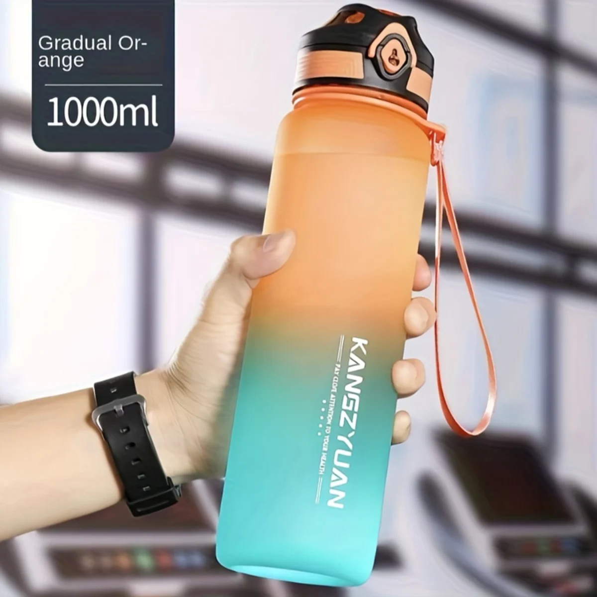 1pc 32oz Tritan BPA-Free Sports Water Bottle with Infuser & Lid for Outdoor Gym Yoga Cyclists - Image 6