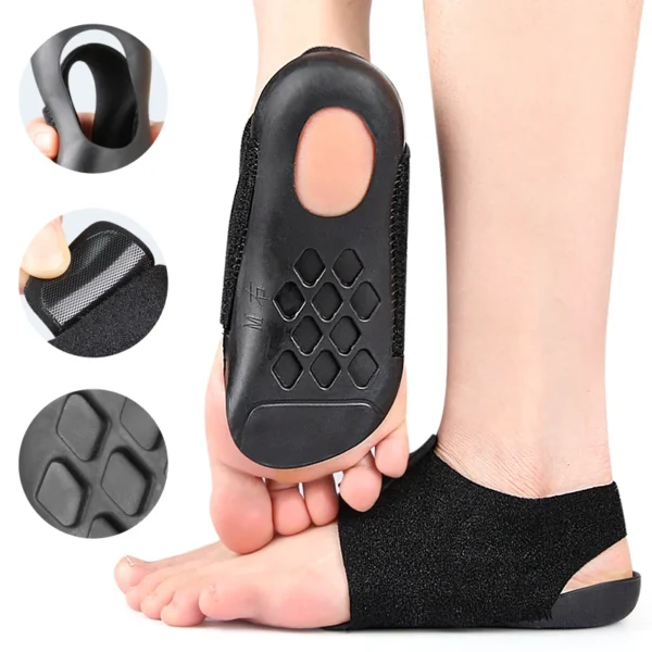 Orthotic Arch Support Insoles with Ankle Sleeves - Flat Feet & Pain Relief for Men/Women, All-Day Comfort for Walking/Running