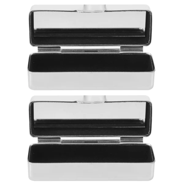 2 Pcs Boxed Portable Sealer Stainless Para Lipstick Organizer Bag Makeup Holder Case Suitcase