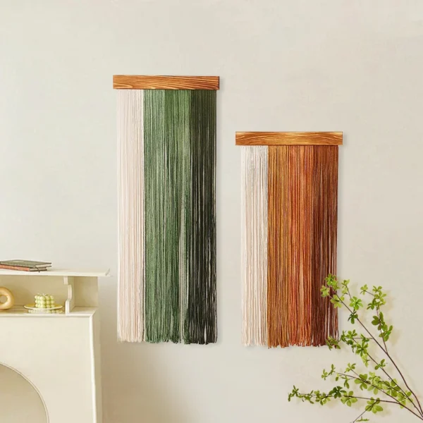 40x80/100cm Macrame Wall Hanging Shelf Boho Home Decor Shelves on Wall Wood Decoration for Bedroom Living Room Nursery