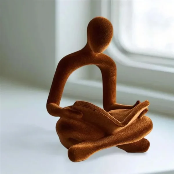 SEWS-Abstract Art Sculpture Decor Reader Flock Figurine Home Decorations Modern Sculpture Arts & Crafts Desk Accessories