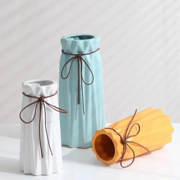 Modern Ceramic Vase Hydroponic Living Room Creative Nordic Simple Decoration Table Dry Flower Vase Home Decoration Jarrones FYVS