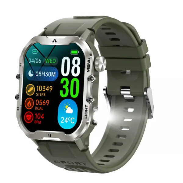 New T26 smartwatch Bluetooth call LED flashlight heart rate outdoor exercise reloj hombre watches for men