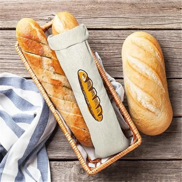 Reusable Drawstring Linen Bread Bags Large Washable Storage Food Accessories Home Unbleached Kitchen Organizer