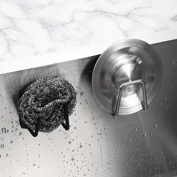 1/2/4 pcs Kitchen holder Self Adhesive Sink Drain Drying Rack Wall Hooks Wire Ball Organizer bathroom Storage
