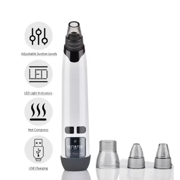 【Home-Appliances】Hot Compress Blackhead Remover Vacuum Suction Acne Electric Nose Face Deep Cleansing Skin Care Device