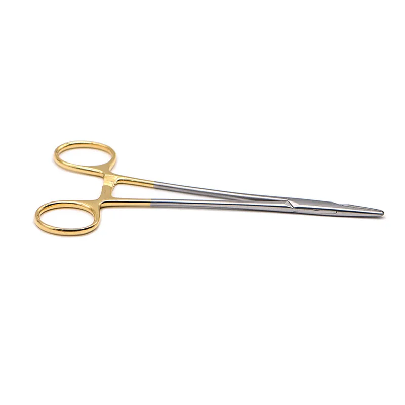 1pc dental needle holder plier tc head german reusable stainless steel gold plated handle orthodontic forcep surgical instrument 1pc dental needle holder plier tc head german reusable stainless steel gold plated handle orthodontic forcep surgical instrument