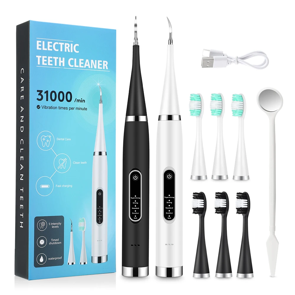 electric teeth cleaner dental scaler waterproof oral care plaque spatula removes tartar dental scraper dental instrument electric teeth cleaner dental scaler waterproof oral care plaque spatula removes tartar dental scraper dental instrument
