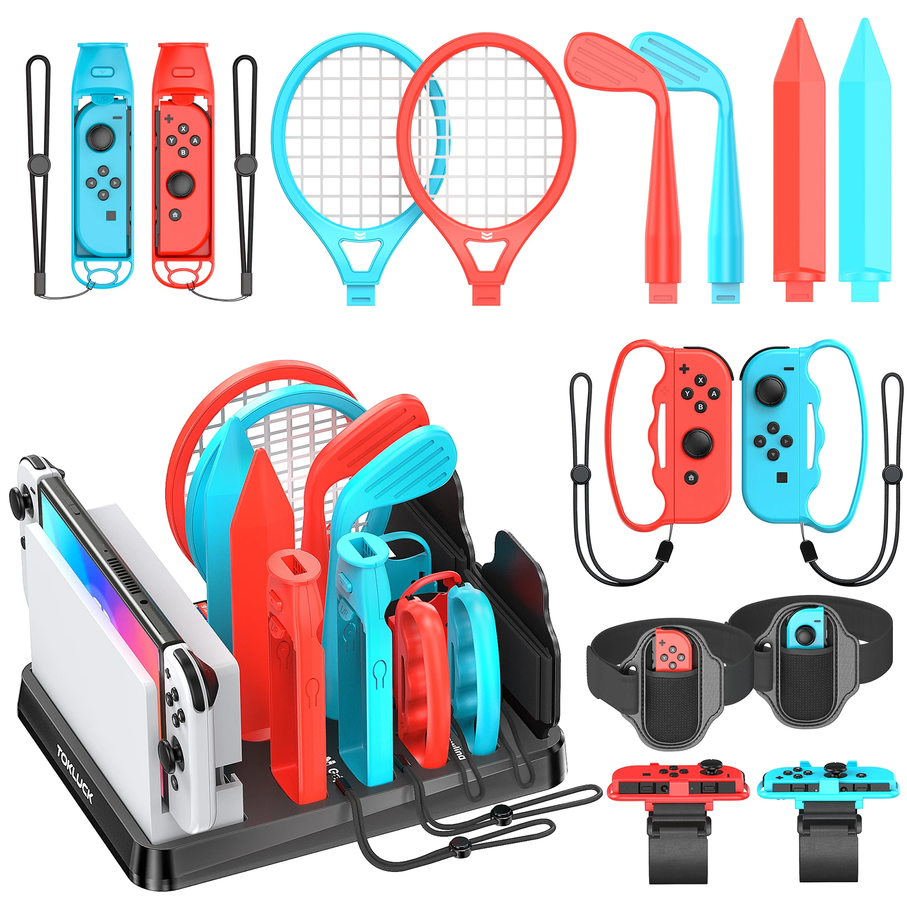 all in one for switch/switch oled sports game accessories kit for switch set storage stand for n switch all in one for switch/switch oled sports game accessories kit for switch set storage stand for n switch