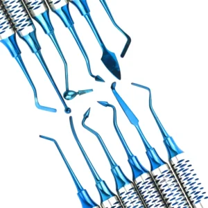 1set dentistry composite resin filling tool kit titanium plated head thick handle spatula dental filler instrument restoration