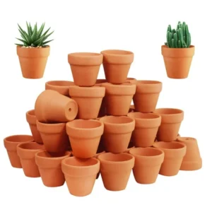 50 pcs tiny terracotta pots 1.3 inch small mini clay pots with drainage holes flower nursery terra cotta pots for in/outdoor