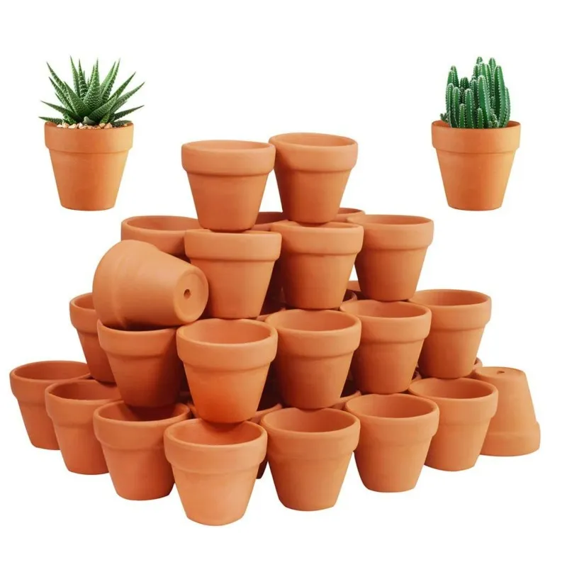 50 pcs tiny terracotta pots 1.3 inch small mini clay pots with drainage holes flower nursery terra cotta pots for in/outdoor 50 pcs tiny terracotta pots 1.3 inch small mini clay pots with drainage holes flower nursery terra cotta pots for in/outdoor
