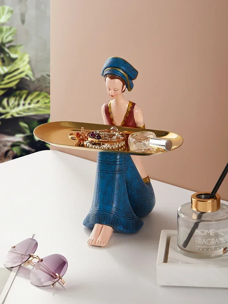 nordic home decor girl art figure storage tray ornament luxury living room kawaii desk accessories interior figurines decoration nordic home decor girl art figure storage tray ornament luxury living room kawaii desk accessories interior figurines decoration