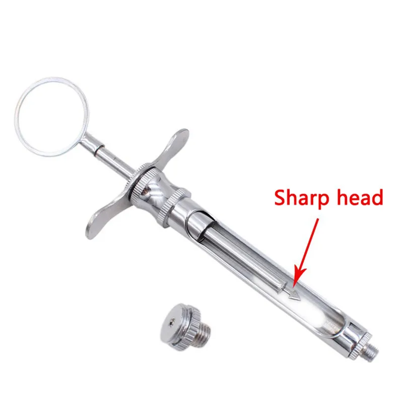 1 set dentistry injection syringe hook headed sharp head stainless steel dental aspirating syringe surgical instrument 1.8ml 1 set dentistry injection syringe hook headed sharp head stainless steel dental aspirating syringe surgical instrument 1.8ml