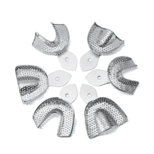 autoclavable dental tray denture instrument 6pcs stainless steel dental impression trays dental lab laboratory tool