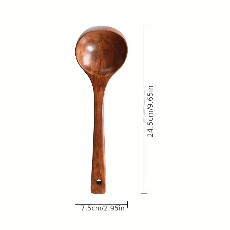 1pc non stick wooden cooking spoon,daily solid anti scalding soup ladle for kitchen 1pc non stick wooden cooking spoon,daily solid anti scalding soup ladle for kitchen