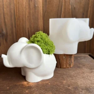 elephant shape silicone planter pot mold diy cactus succulent planters mould gypsum clay epoxy resin vase molds