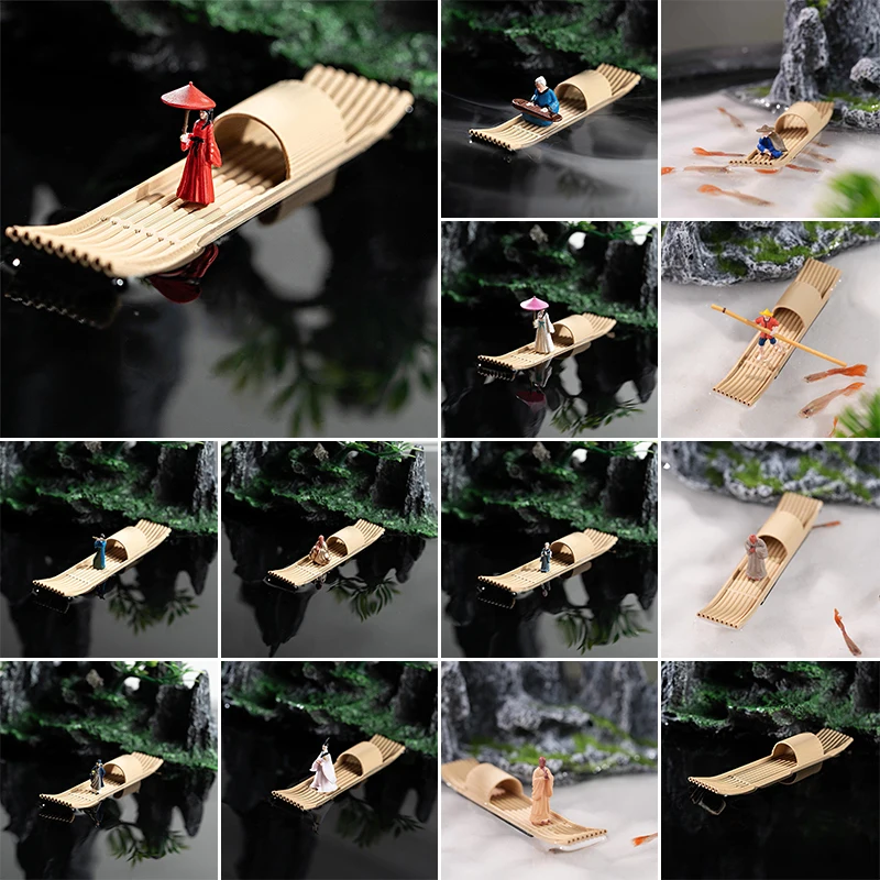 mini 3d floating boat bamboo raft fish tank bonsai art crafts micro landscape ornaments creative aquarium decor accessories mini 3d floating boat bamboo raft fish tank bonsai art crafts micro landscape ornaments creative aquarium decor accessories