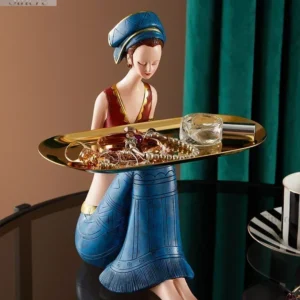nordic home decor girl art figure storage tray ornament luxury living room kawaii desk accessories interior figurines decoration
