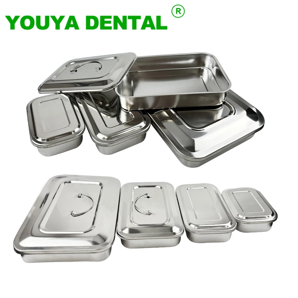 dental instruments tray with lid stainless steel surgical medical disinfection box rectangular plate sterilization container new dental instruments tray with lid stainless steel surgical medical disinfection box rectangular plate sterilization container new