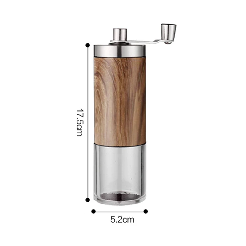 coffee bean grinder portable wood grain stainless steel crank hand hand coffee grinder kitchen tool grinder coffee bean grinder portable wood grain stainless steel crank hand hand coffee grinder kitchen tool grinder